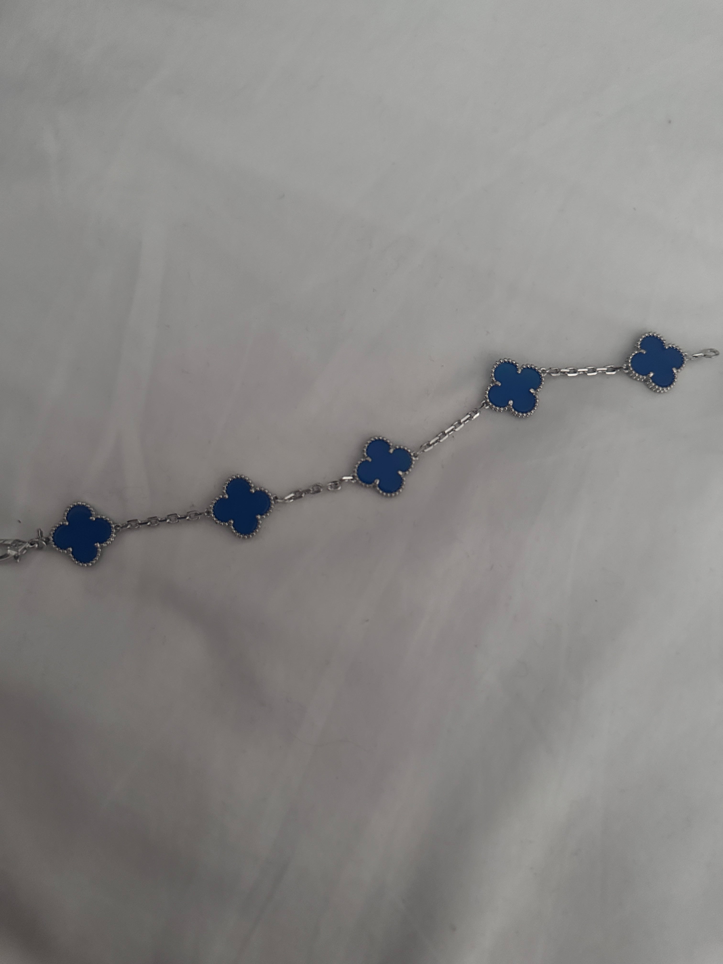 Blue Lindsay Bracelet (silver)
