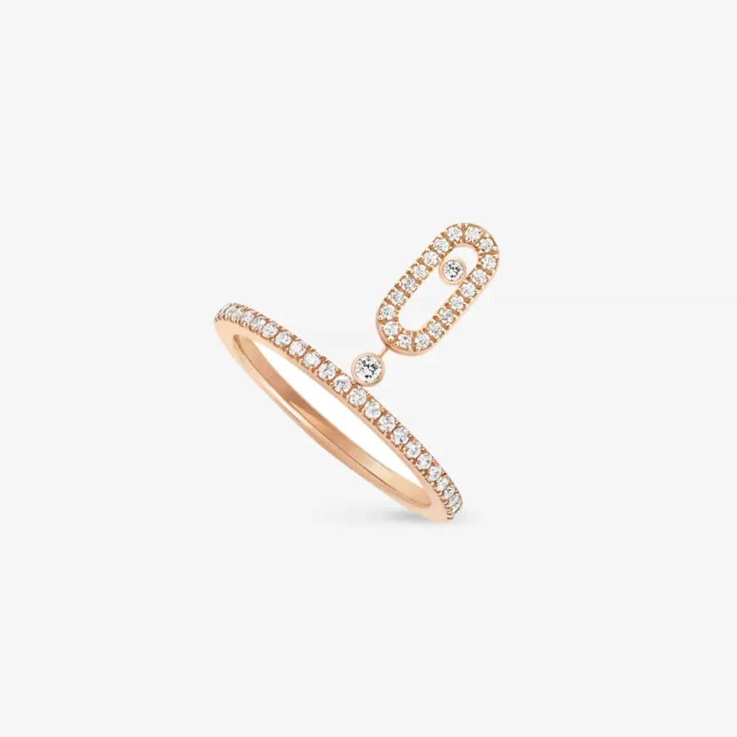 Chaira Dangling Ring Diamanté (gold & silver)