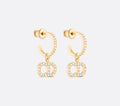 Dahlia Crystallised Earrings (gold & silver)