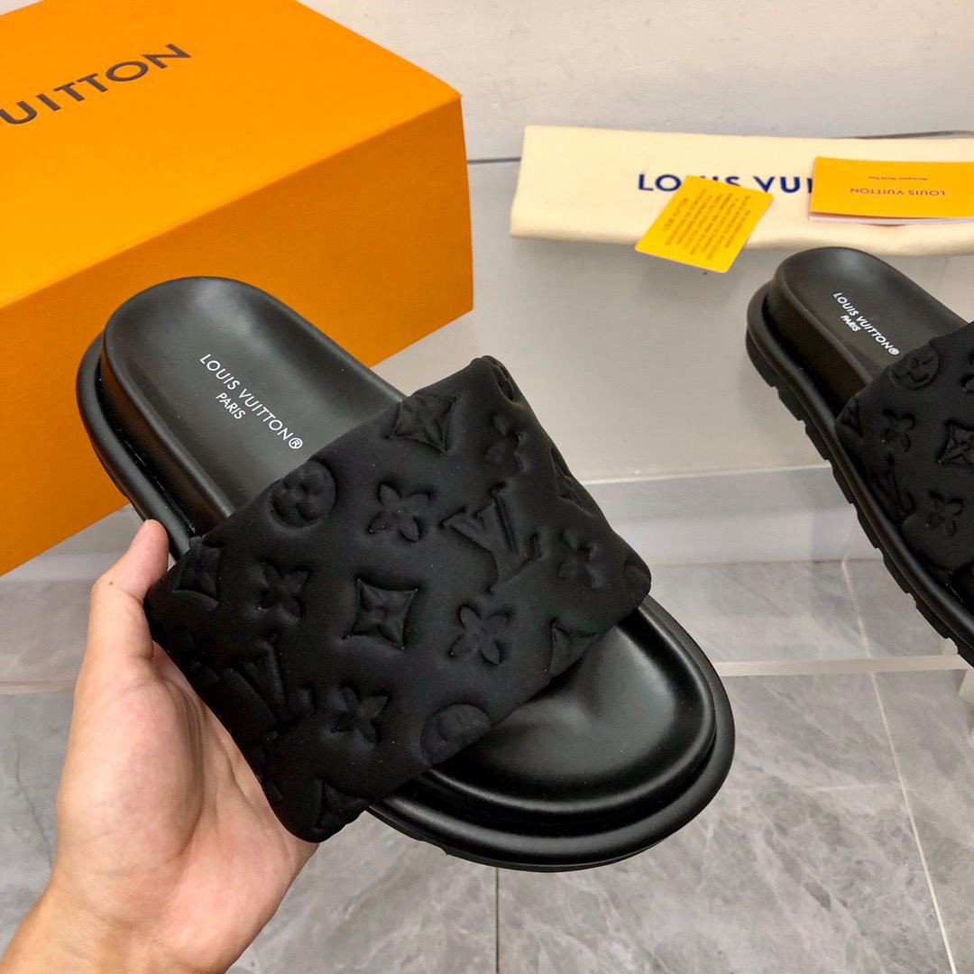Midnight Embossed Comfort Slides