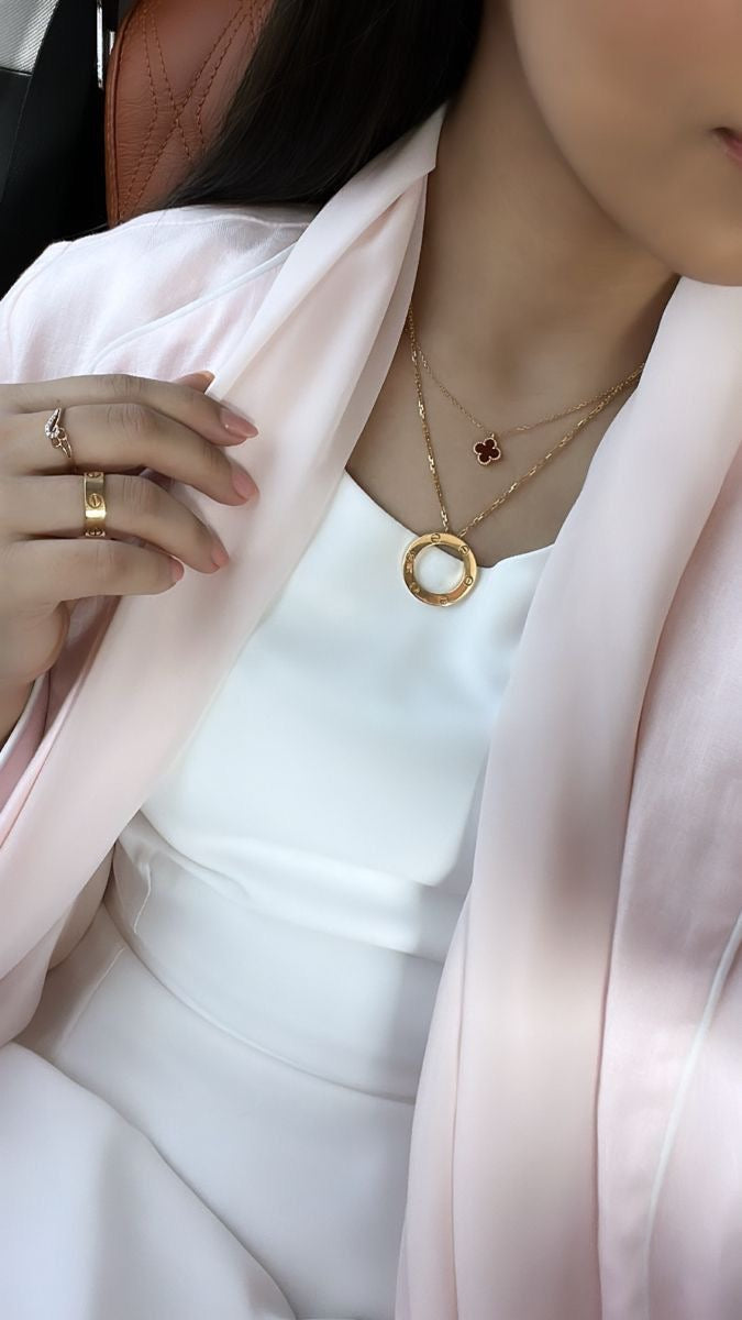 Halo Necklace (in silver & gold)