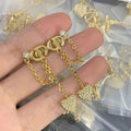 Dahlia Heart Diamanté Earrings