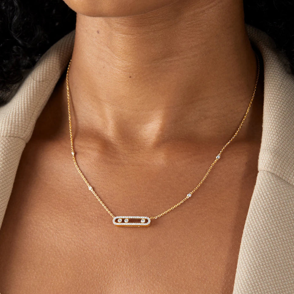 Mira Amor Necklace (in silver & gold)