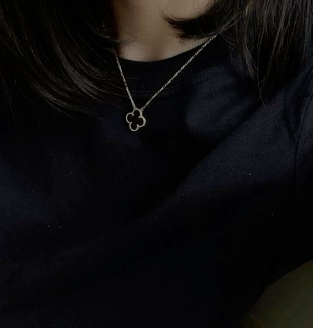 Black VC Necklace (in gold & silver)