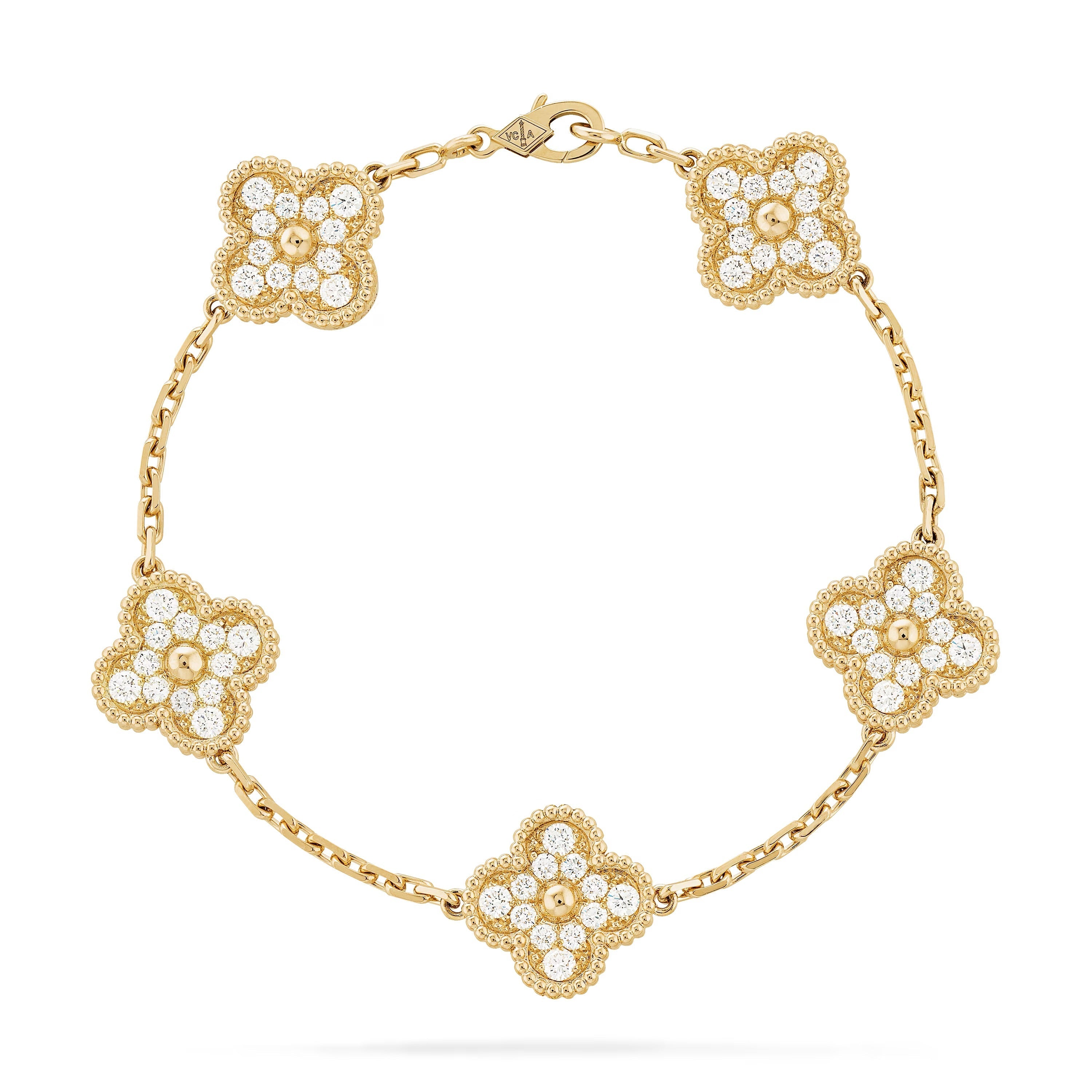 Full Diamanté Gold Lindsay Bracelet