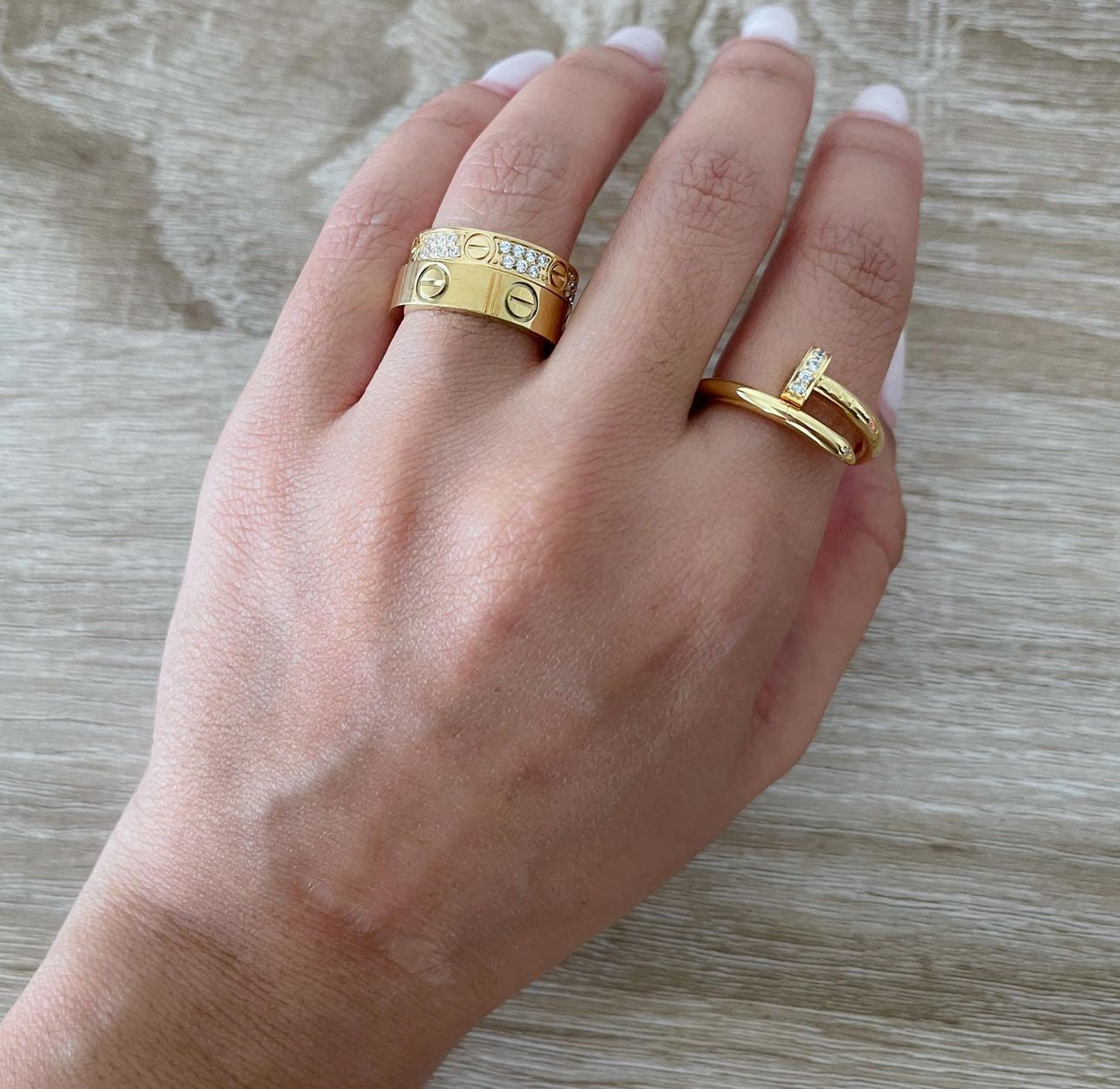 Alana Diamanté Nail Ring (in silver & gold)