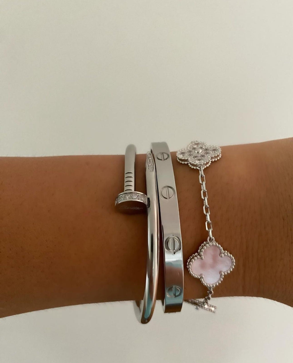 Silver Pink Diamanté Lindsay Bracelet