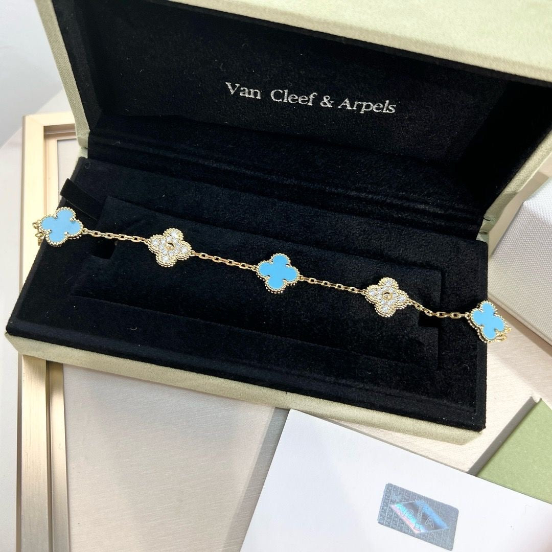 Ocean Blue Lindsay Bracelet (gold or silver) (diamanté & plain)