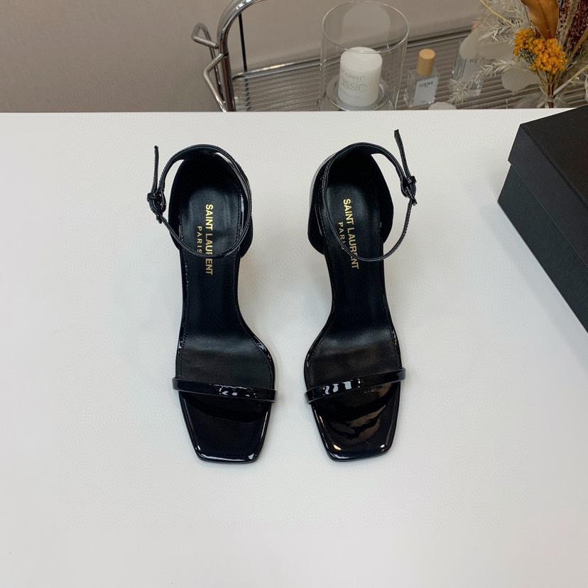 Sculpted Heel Ankle Strap Sandals