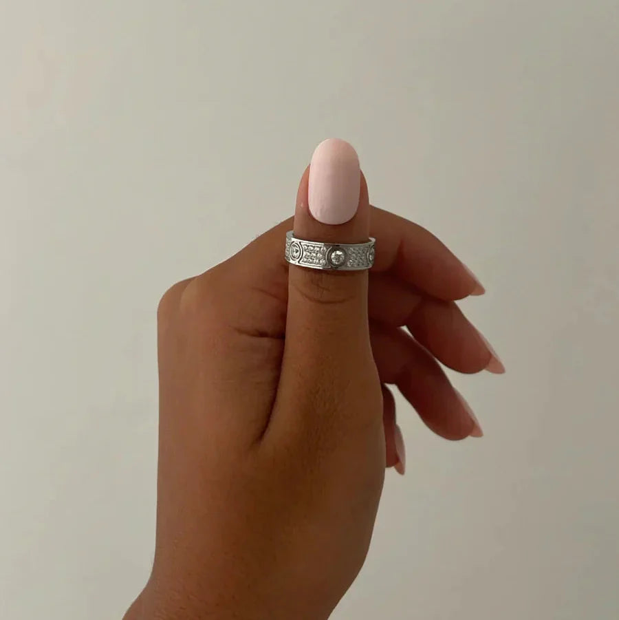 Silver Rhinestone Ring