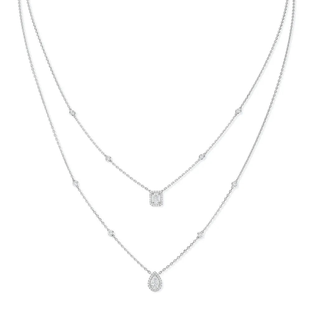 Mollyanne Diamanté Twin Rows Necklace