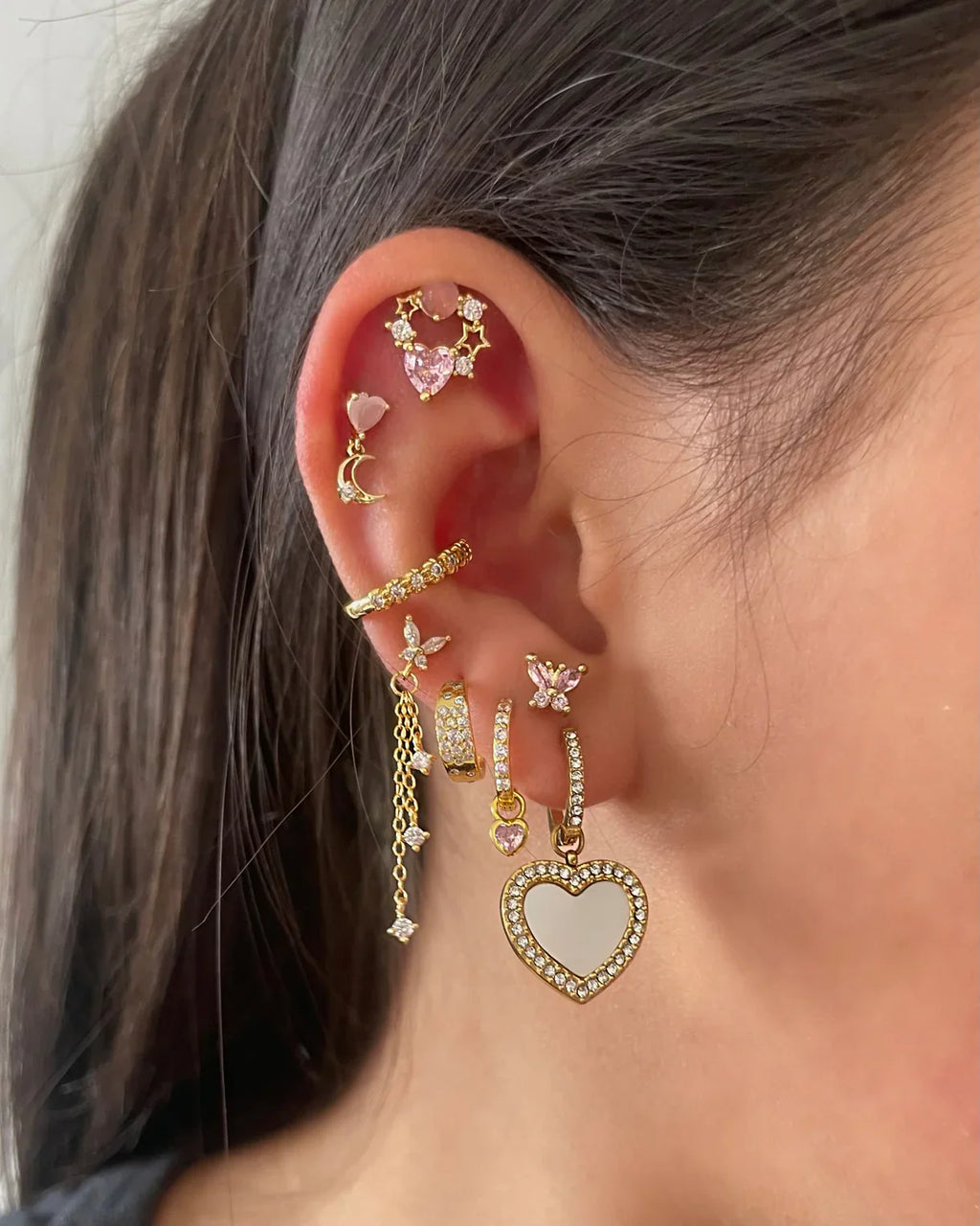 Mia Amor Heart Earrings (all colours)
