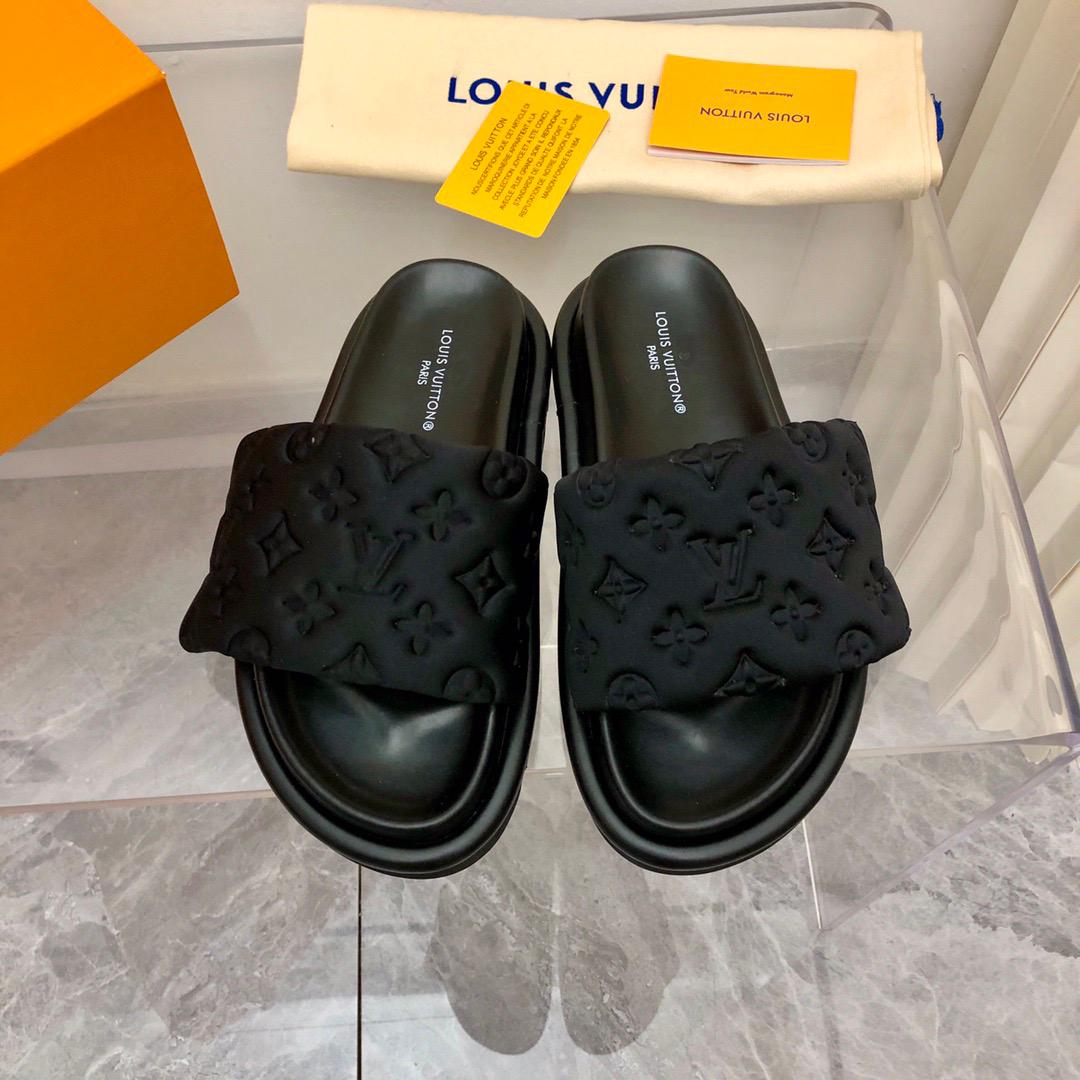 Midnight Embossed Comfort Slides