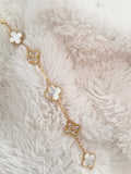 Pearl White Lindsay Bracelet (diamanté & plain)