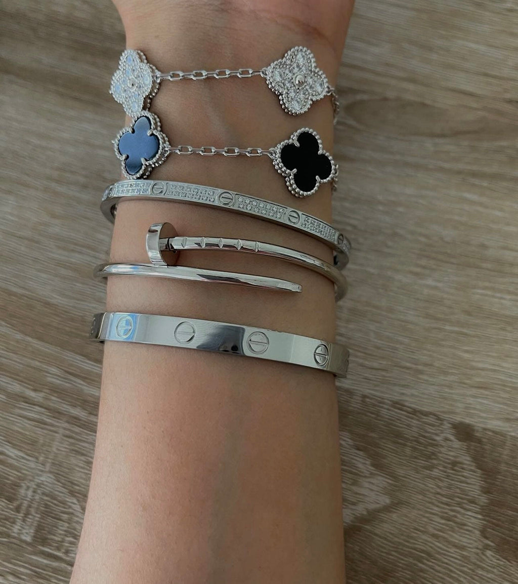Black Lindsay Bracelet (in silver & gold)