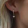 Anika 18K Gold Star Hoops