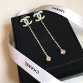 Chana Silver Diamanté Drop Earrings
