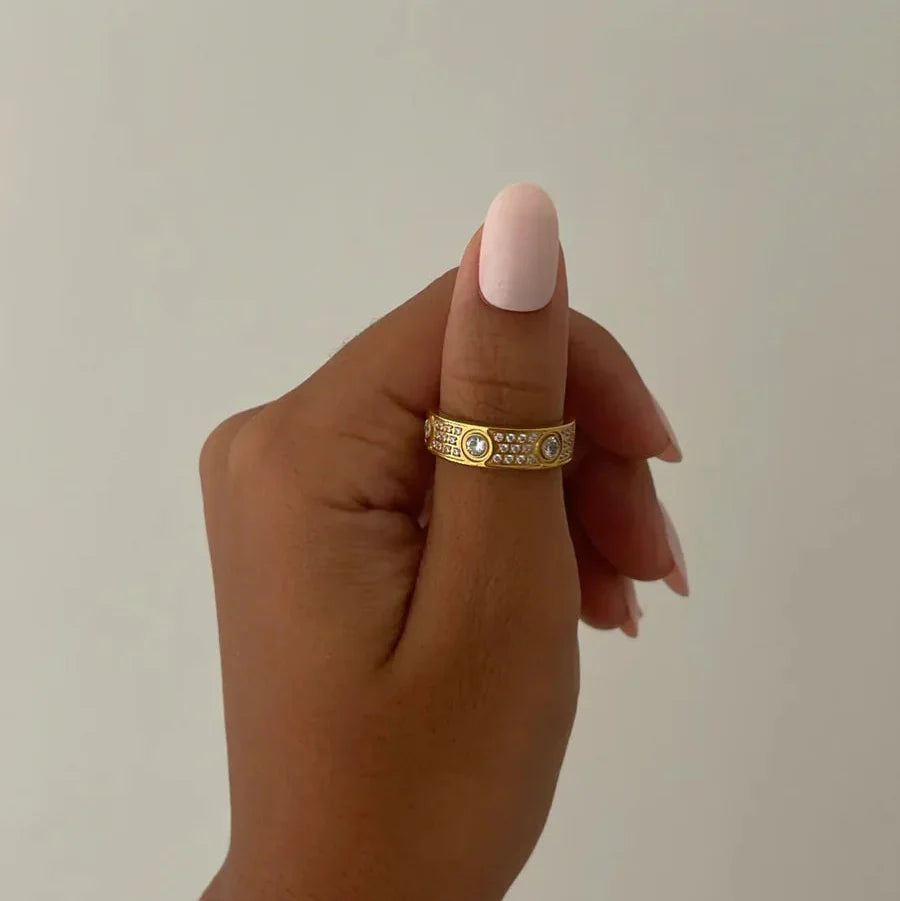 Gold Rhinestone Ring