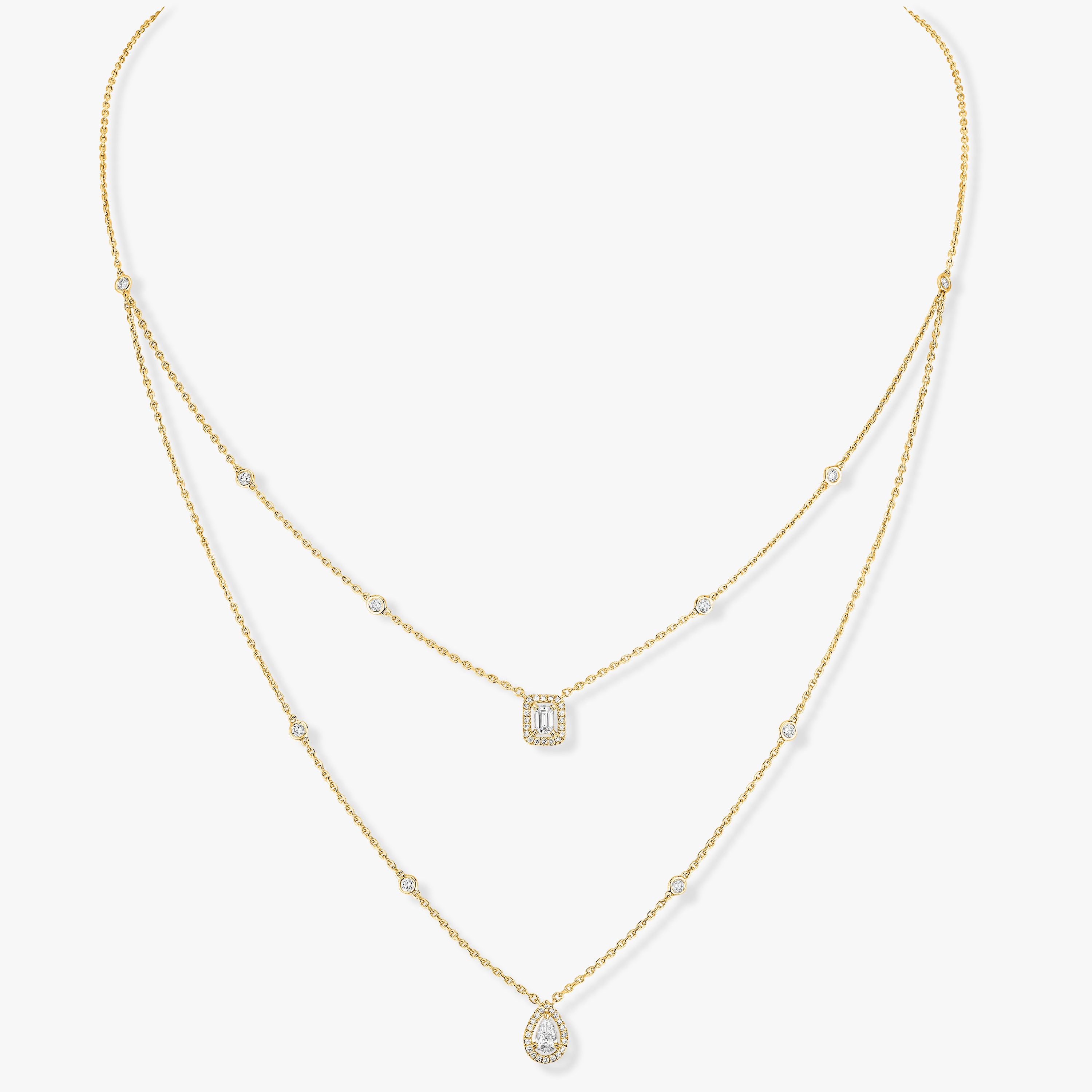 Mollyanne Diamanté Twin Rows Necklace