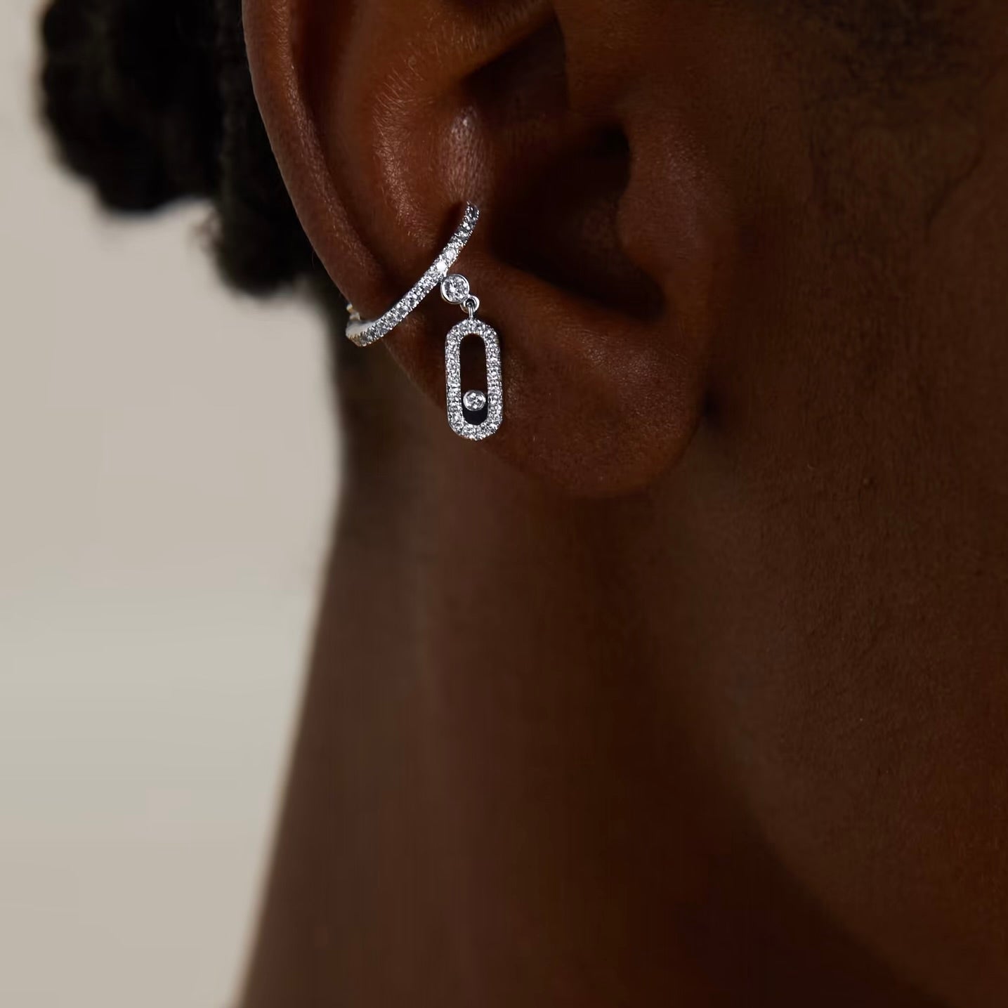 Molly Diamanté Ear Cuff (gold & silver)