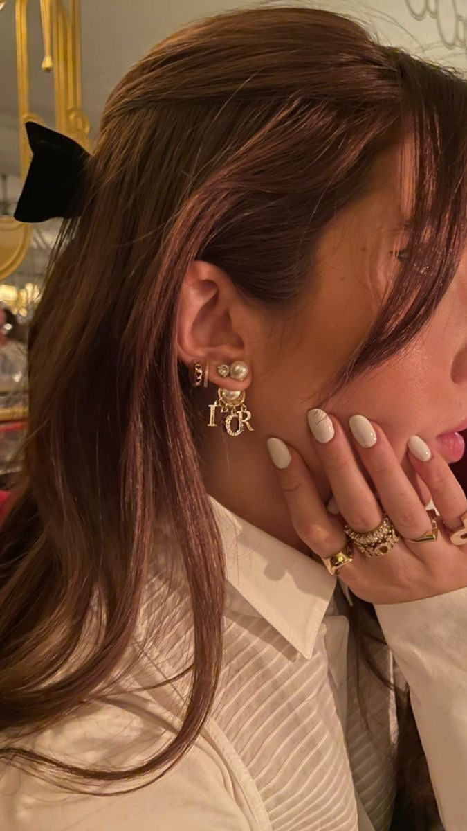 Dahlia Pearl Drop Earrings (gold & silver)