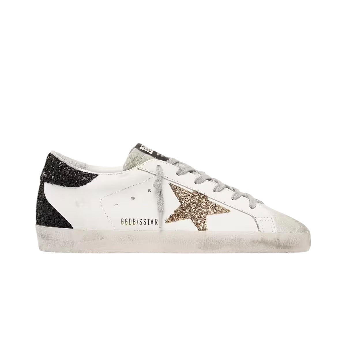 Black Glitter Superstar Sneakers