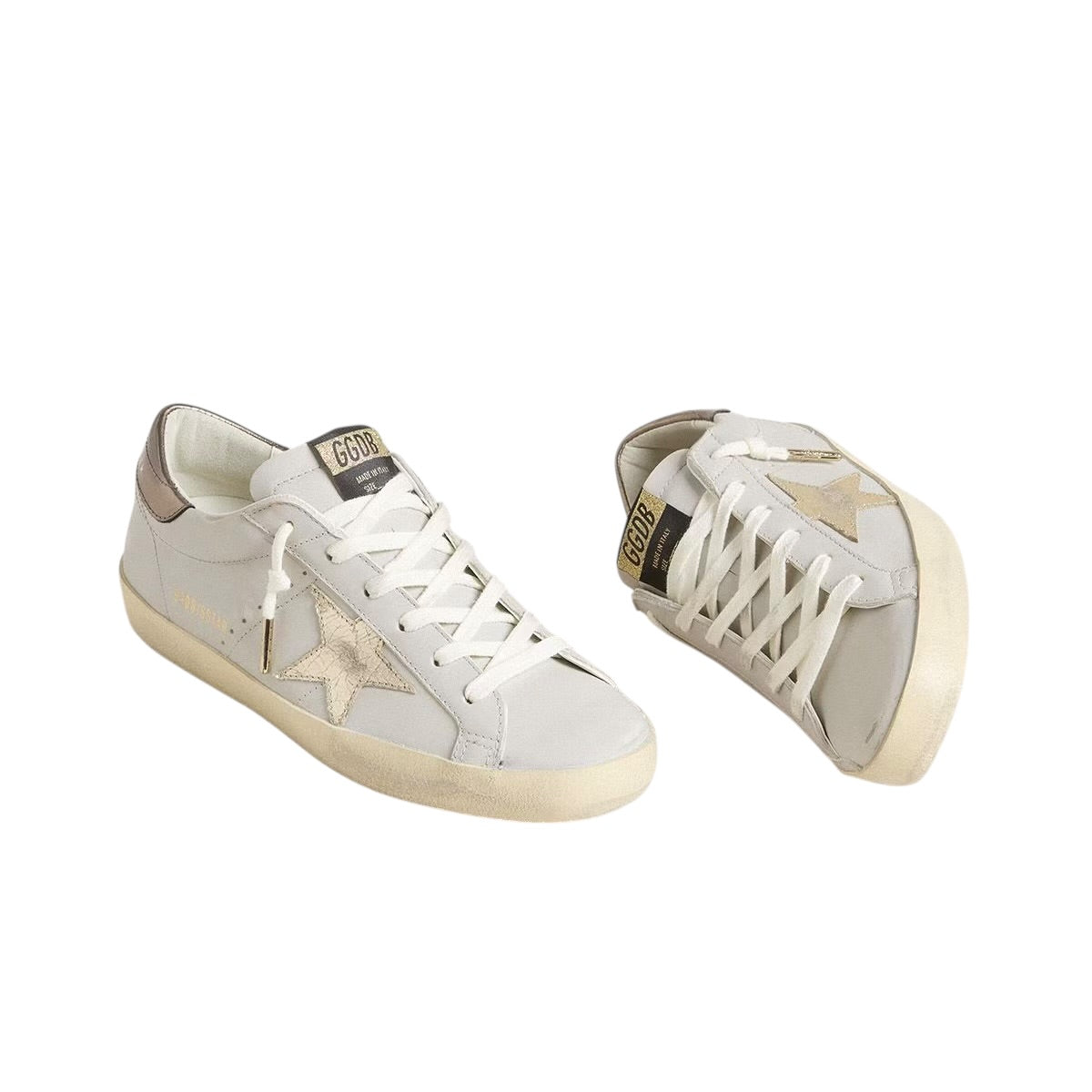 Super-Star Cracked Leather Sneakers