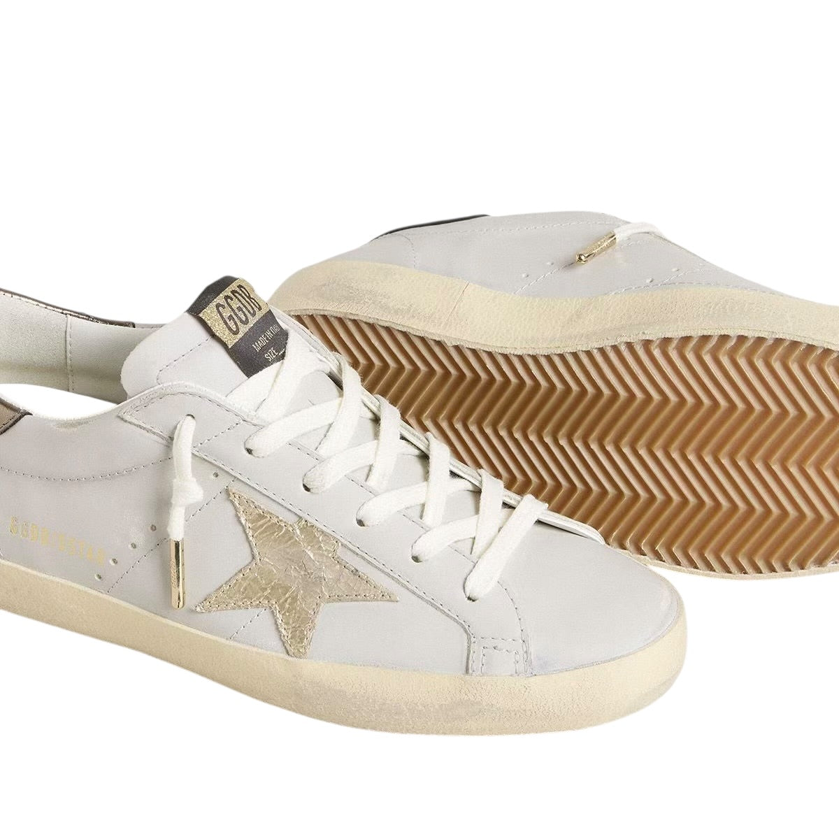 Super-Star Cracked Leather Sneakers
