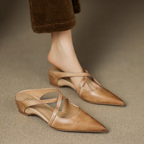 Aluna Mules de piel auténtica