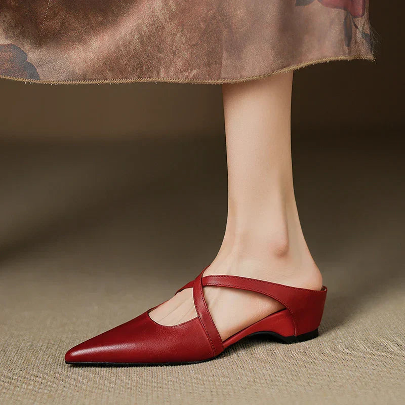Aluna Mules de piel auténtica