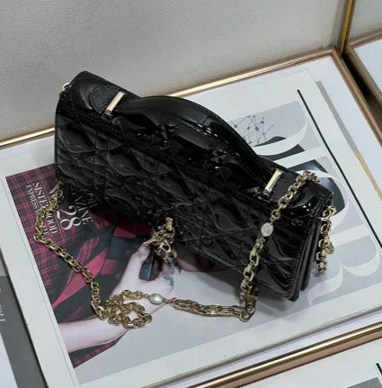 Glossy Quilted Patent Bag