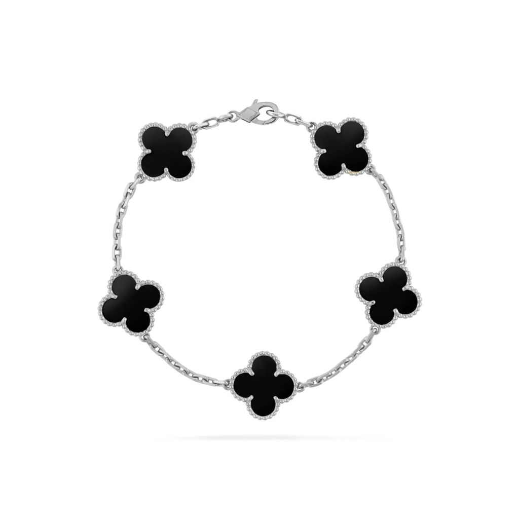 Black Lindsay Bracelet (in silver & gold)