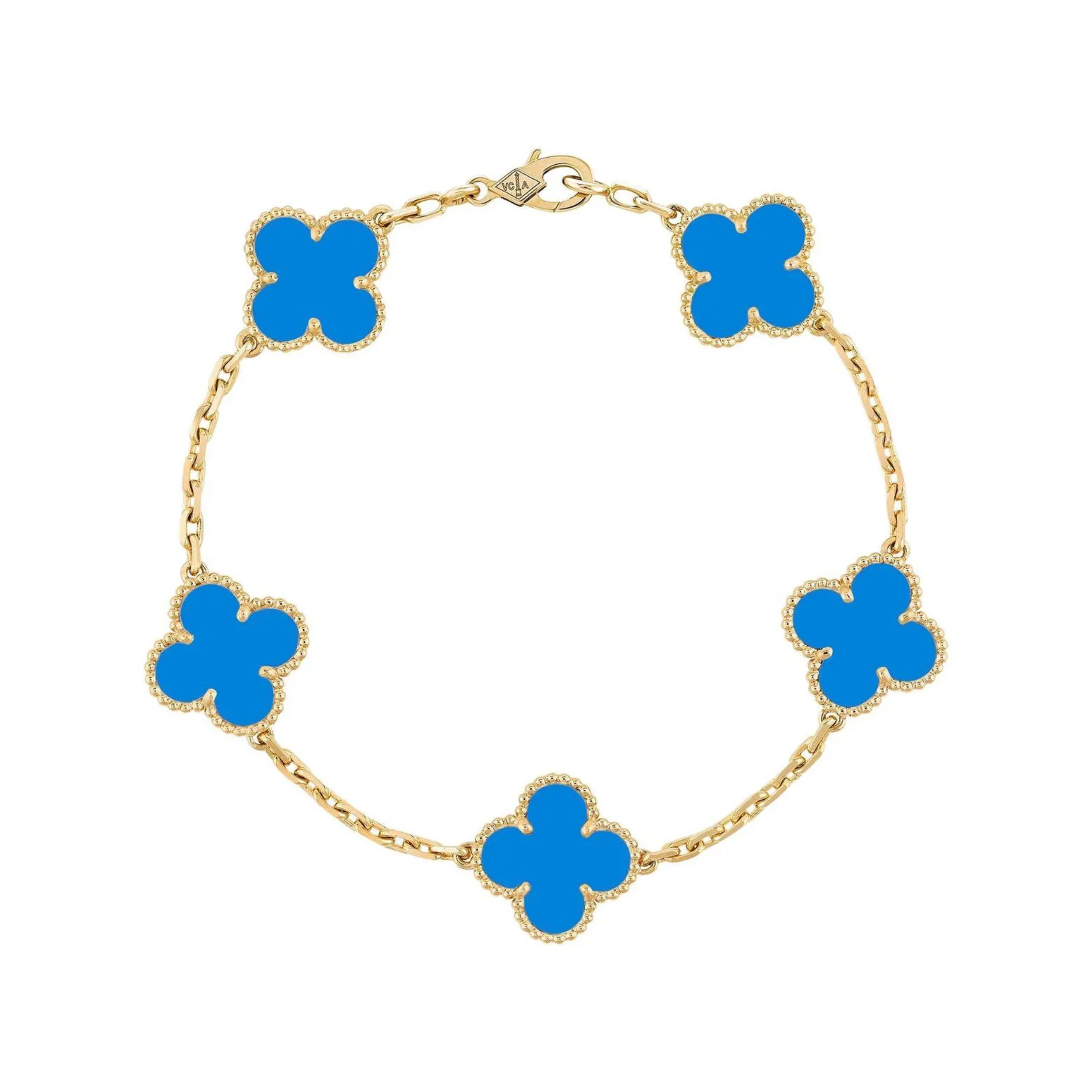 Ocean Blue Lindsay Bracelet (gold or silver) (diamanté & plain)