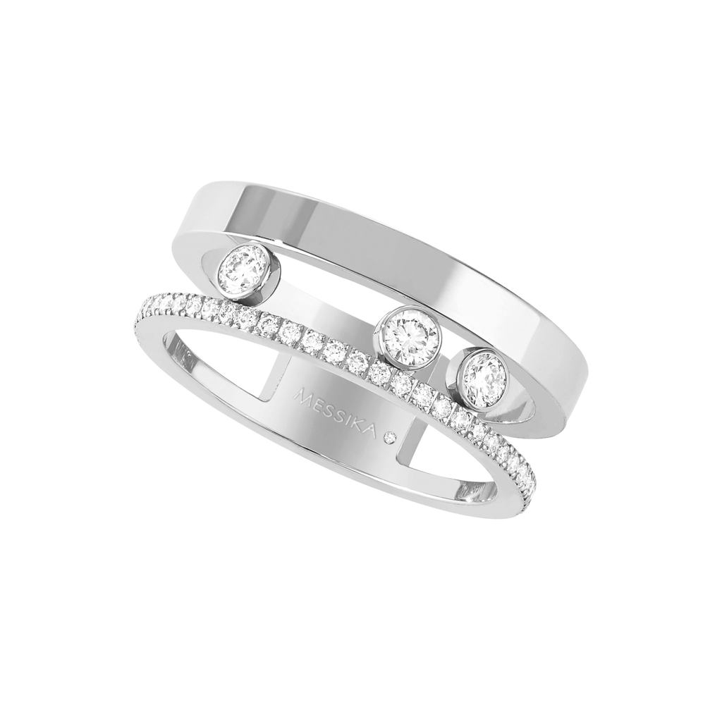 Crystal Rowed Ring (in gold & silver)