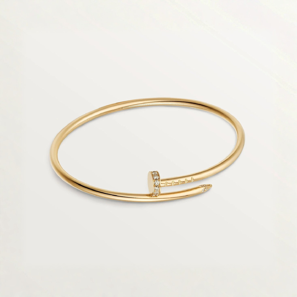 Rhinestone Nail Bracelet (fine) (in silver & gold)