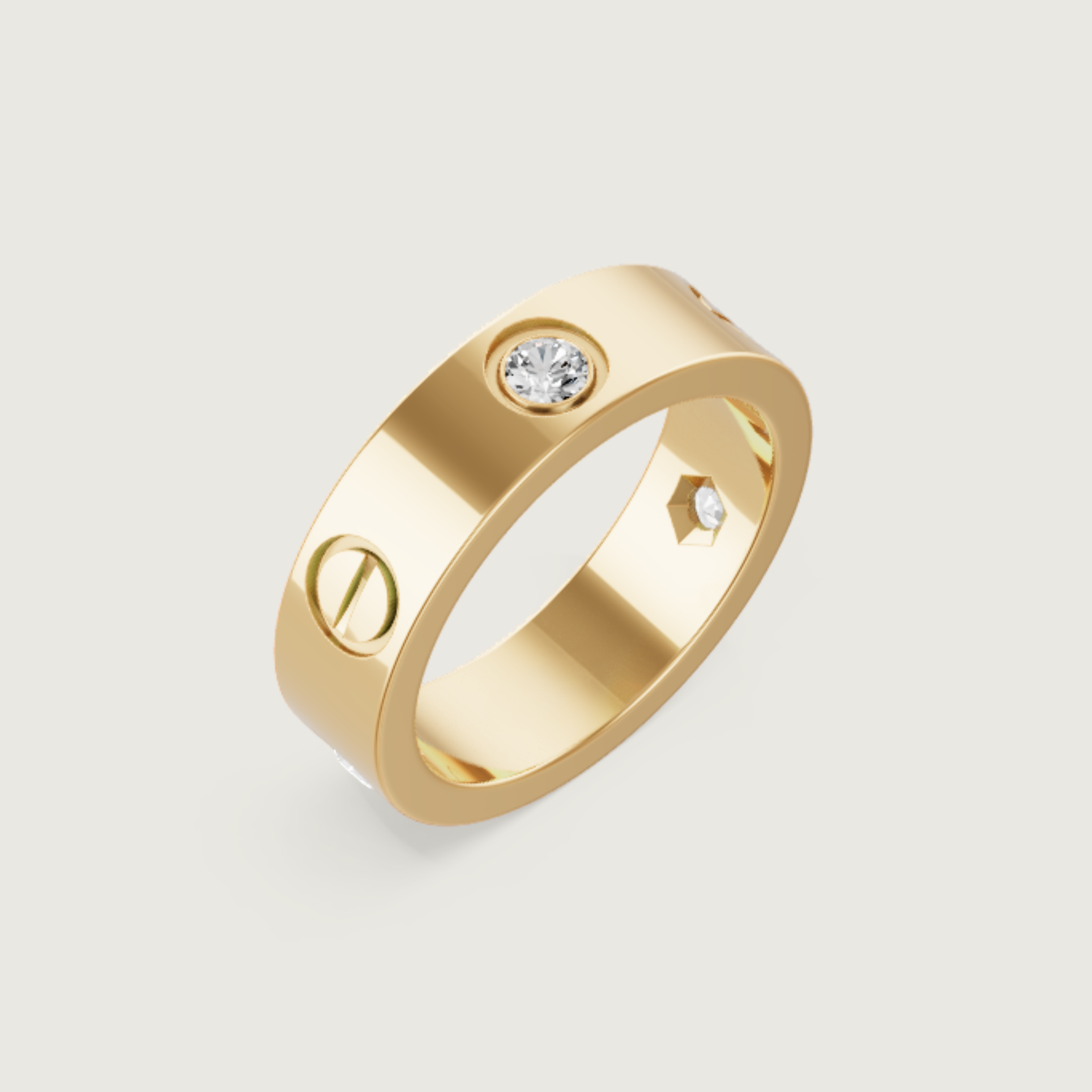 Alana Diamanté Ring (in gold & silver & rose gold) (Thick)