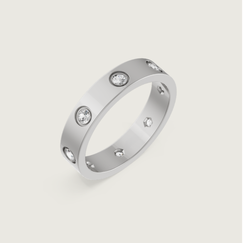 Alana C Full Diamanté Ring (in gold & silver & rose gold)