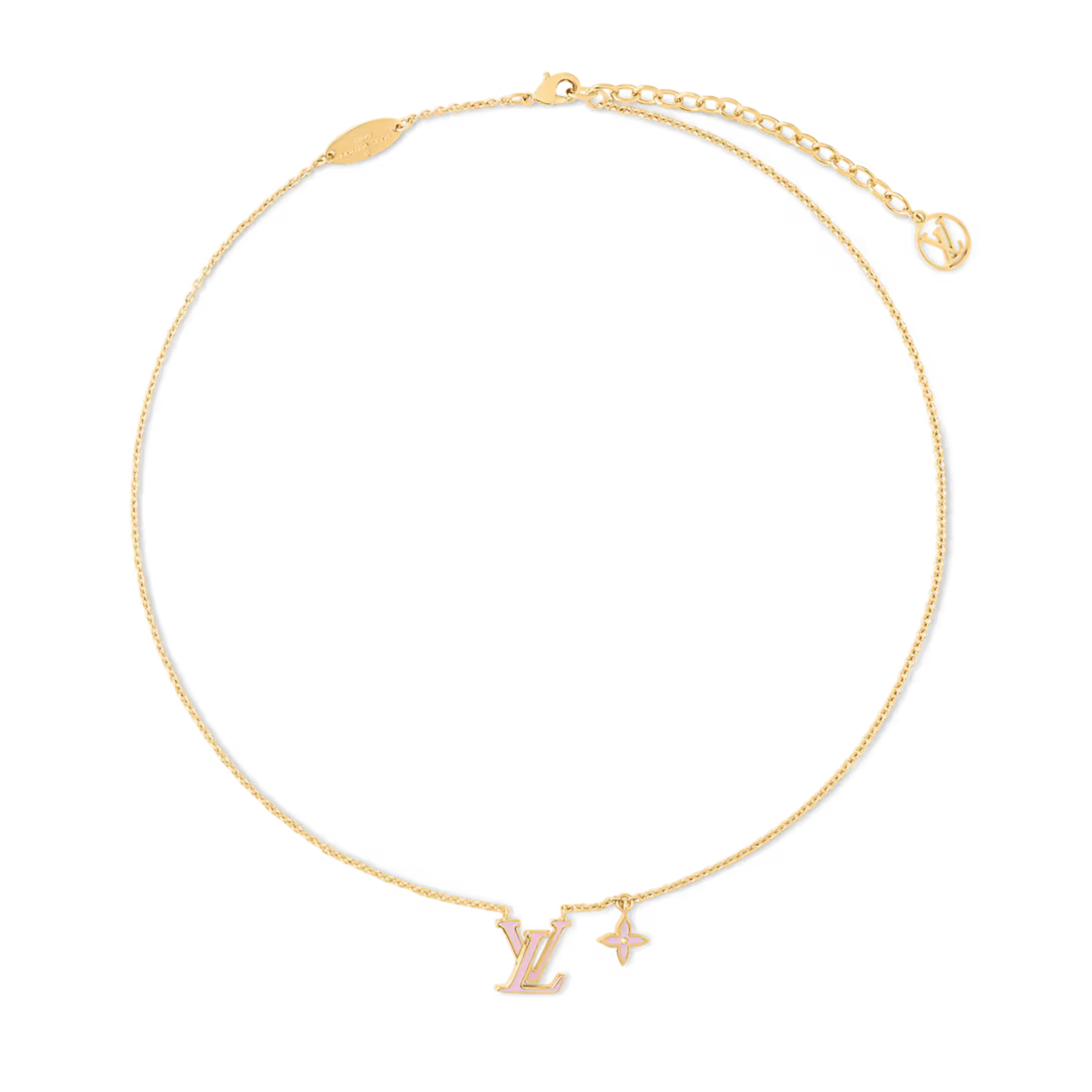 Almira Pink Enamel Necklace