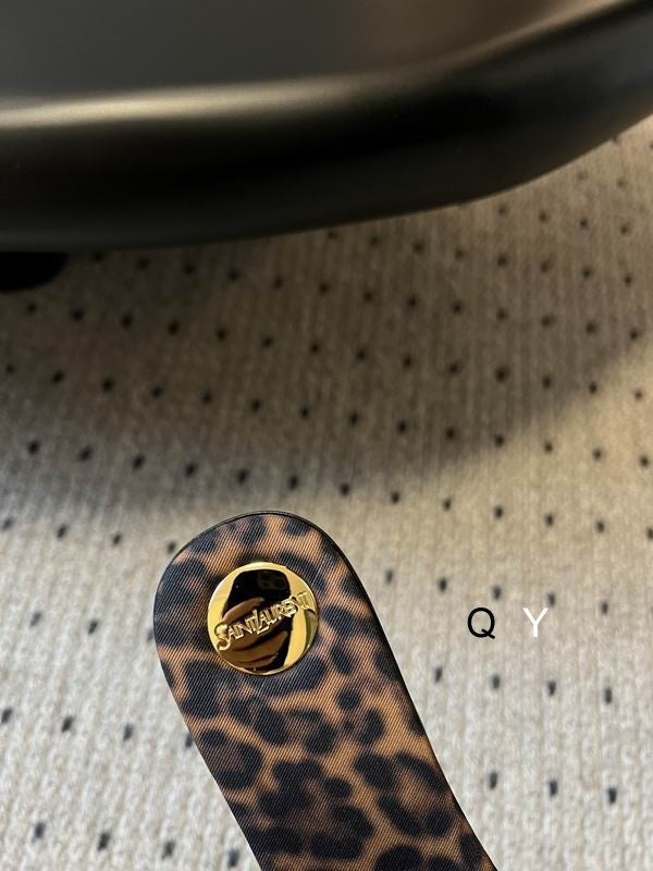 Leopard Print Flat Slide Sandals