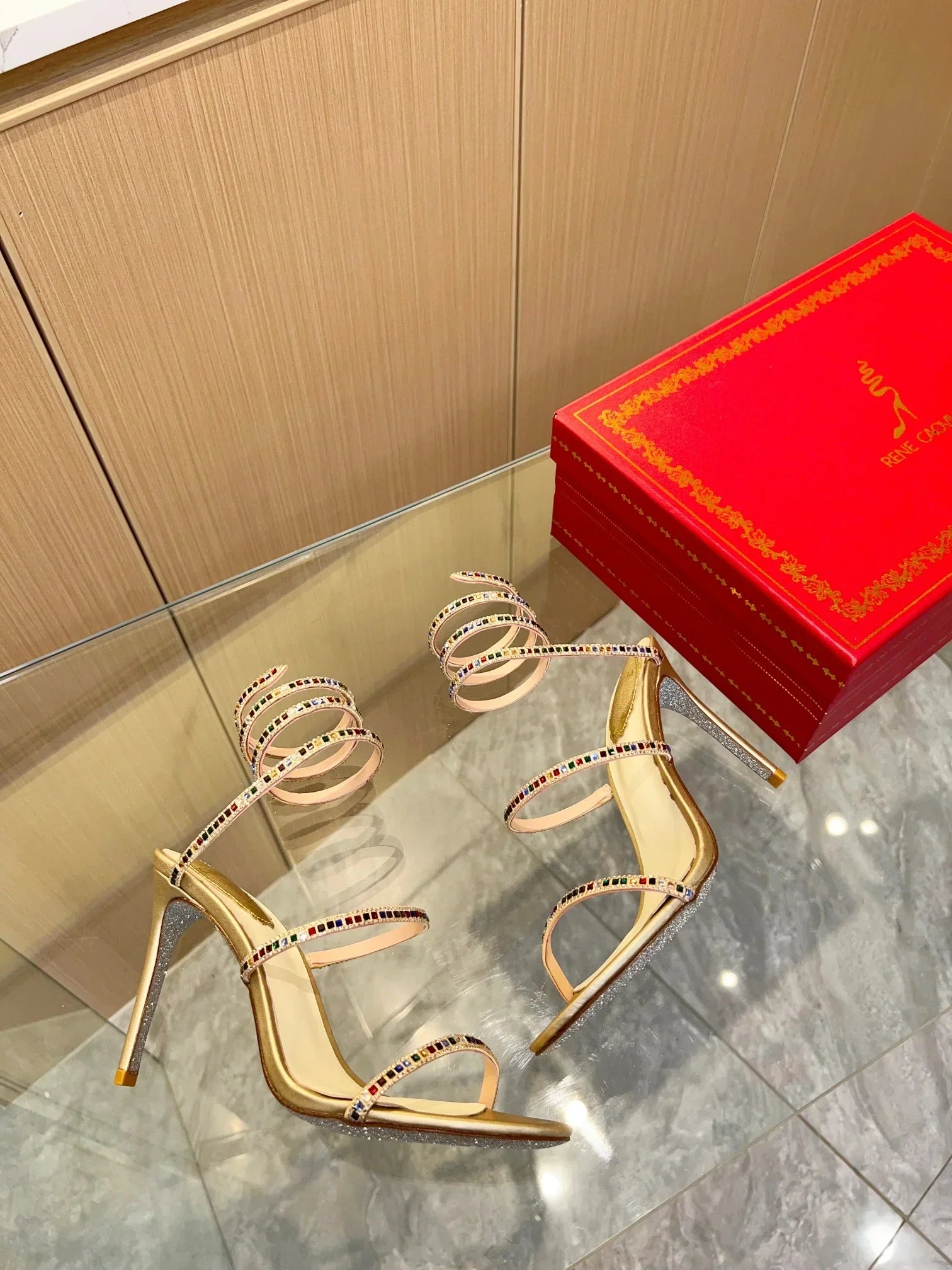 Cleo Color Crystal Sandals