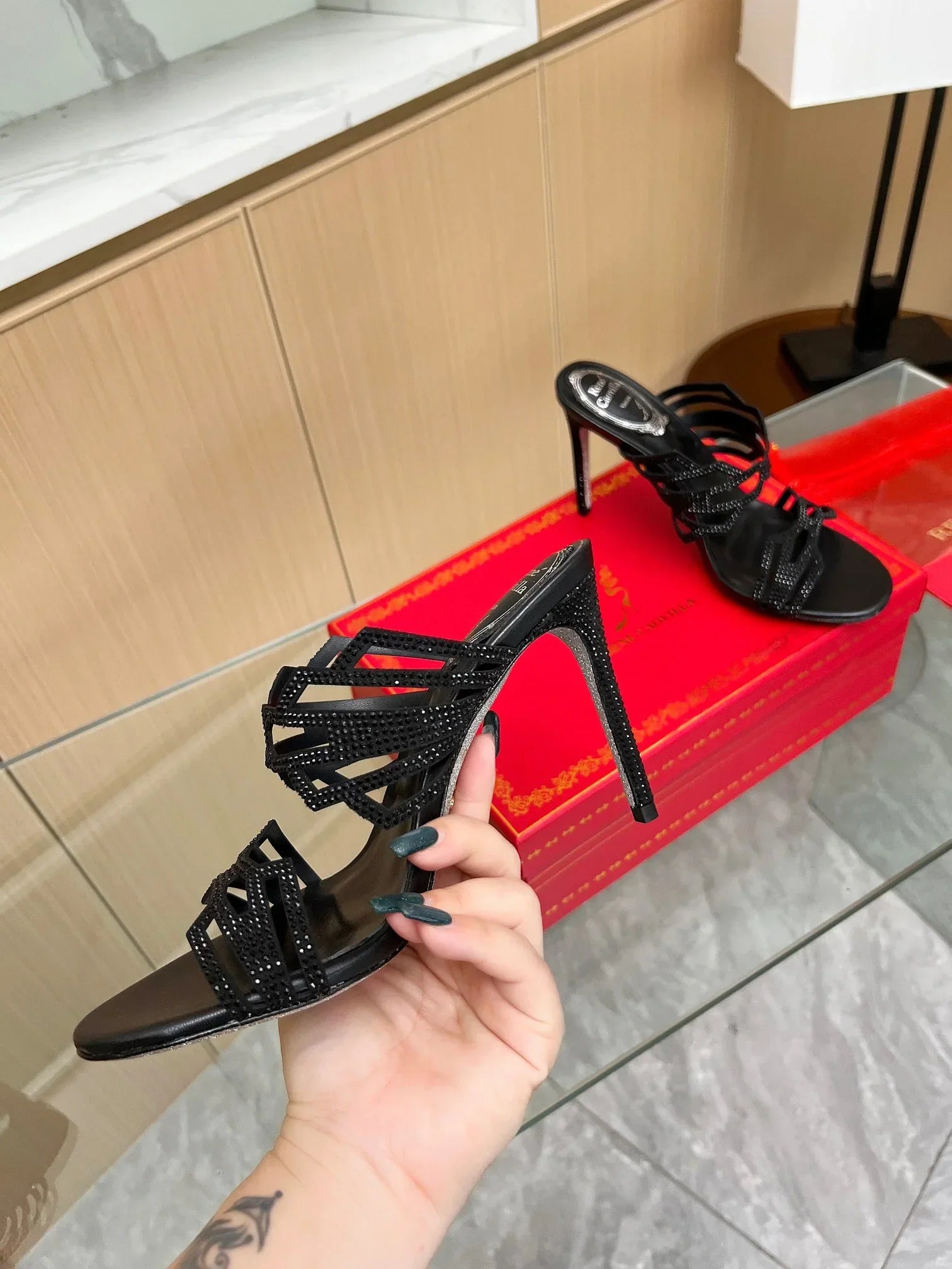 Crystal Diamond High Heels