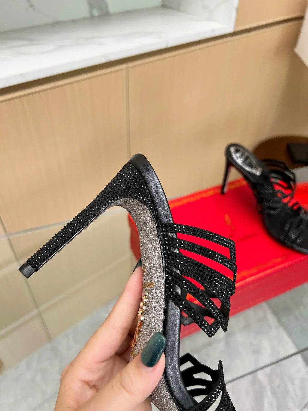 Crystal Diamond High Heels