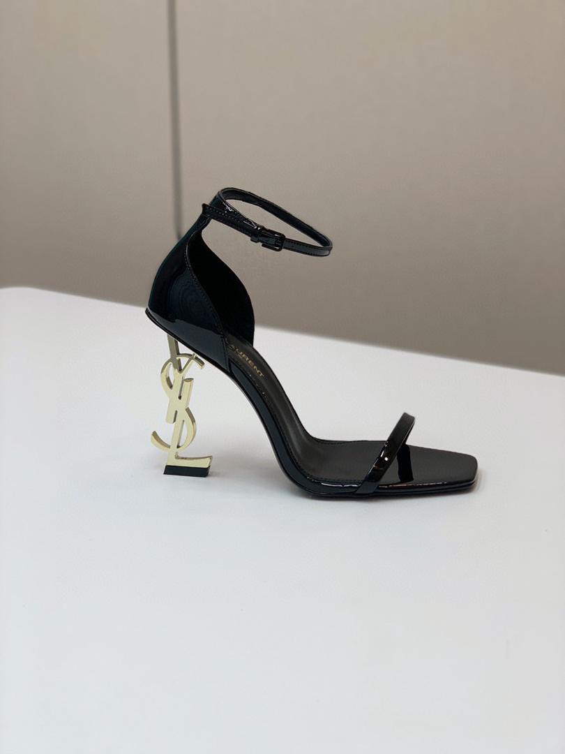 Sculpted Heel Ankle Strap Sandals