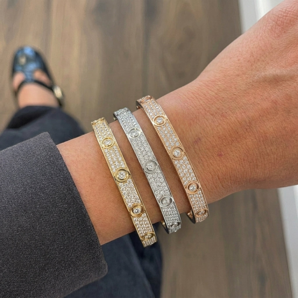 Sorelle Rhinestone Bracelet Full Diamanté ( in gold, rose gold & white gold)