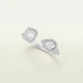 Twin Diamanté Ring (in silver & gold)