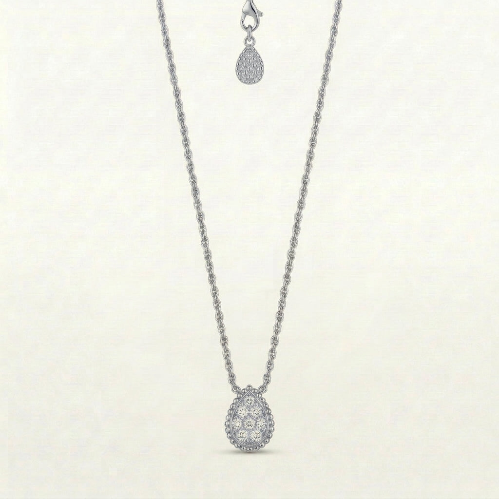 Aerial Teardrop Classy Diamanté Necklace