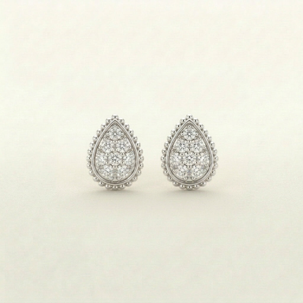Aerial Crystallic Gold Earrings (gold & silver)