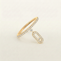 Chaira Dangling Ring Diamanté (gold & silver)