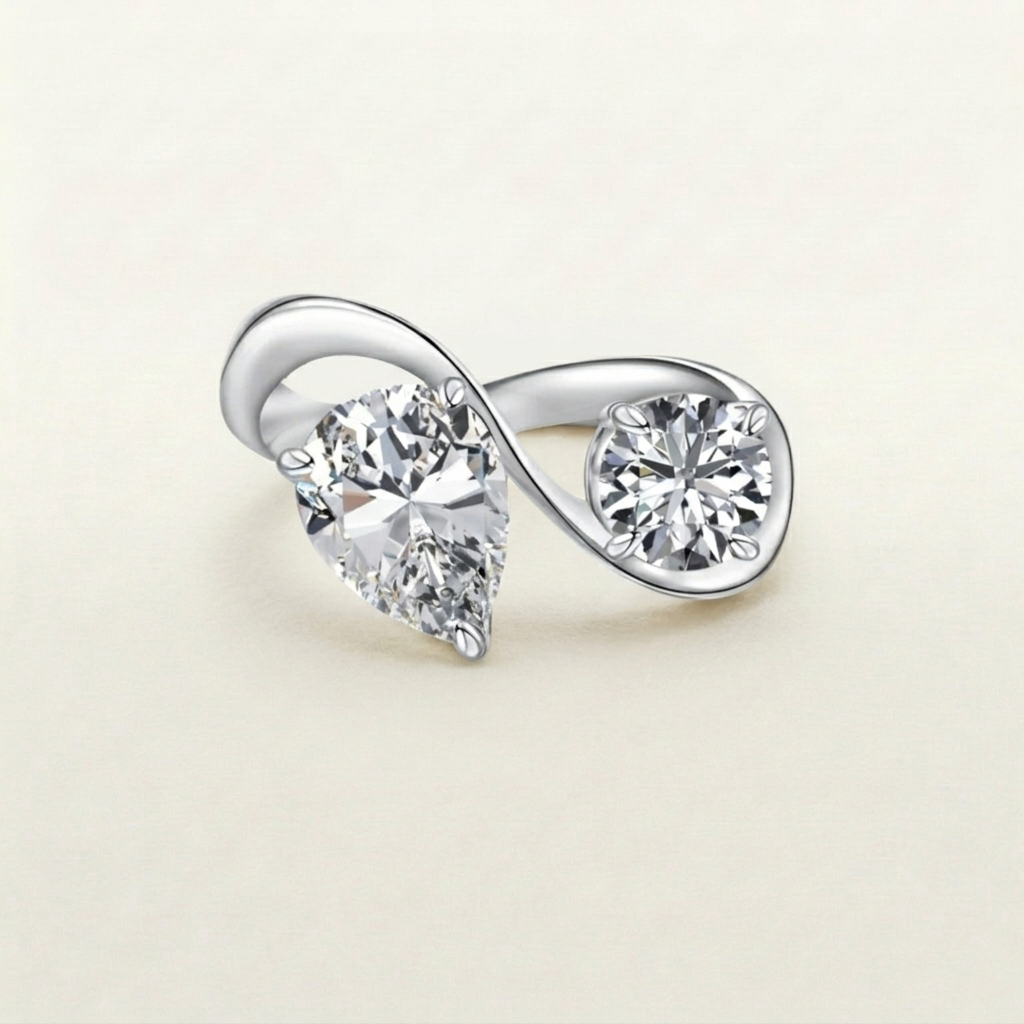 Adriana Twin Ring (gold & silver)