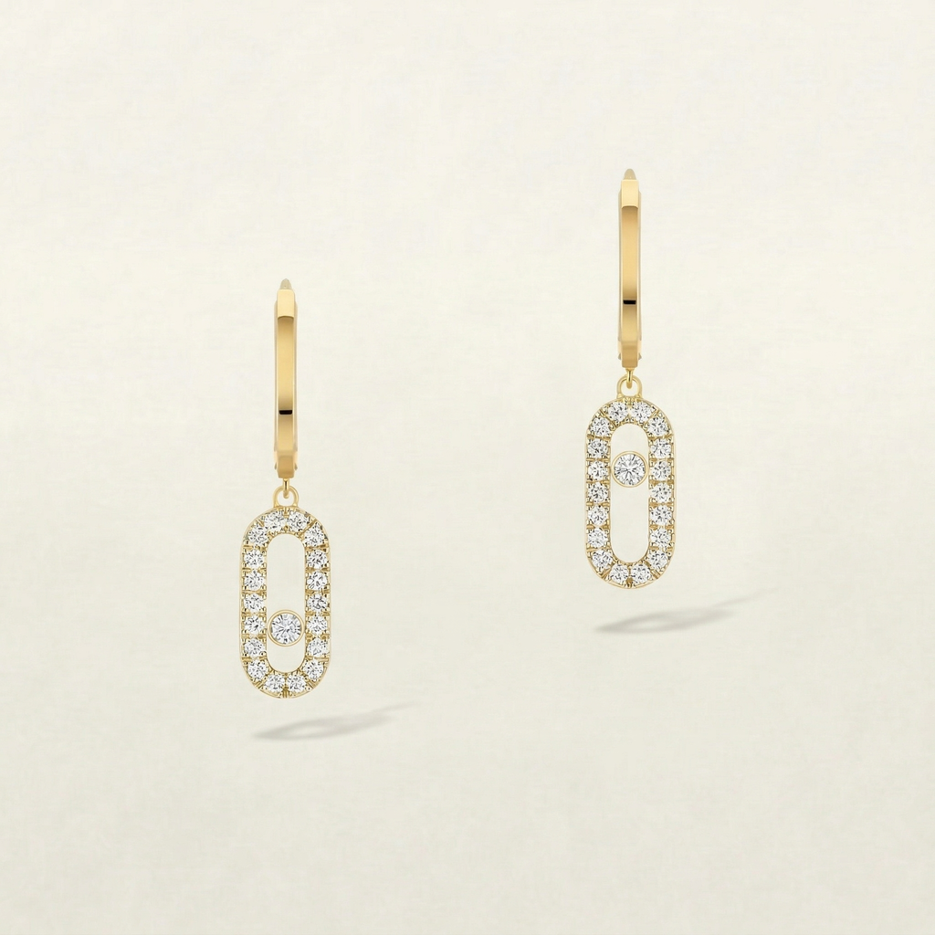 Elara Diamante Hoop Earrings (in gold & silver)